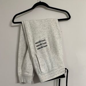 White and light grey joggers